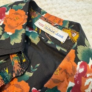 Super Rare Vintage Todd Oldham Jeans Floral Blouse